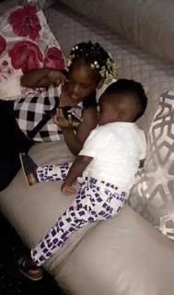 Adorable Photos Of Tiwa Savage Son And 2Face Idibia Daughter on A Playdate